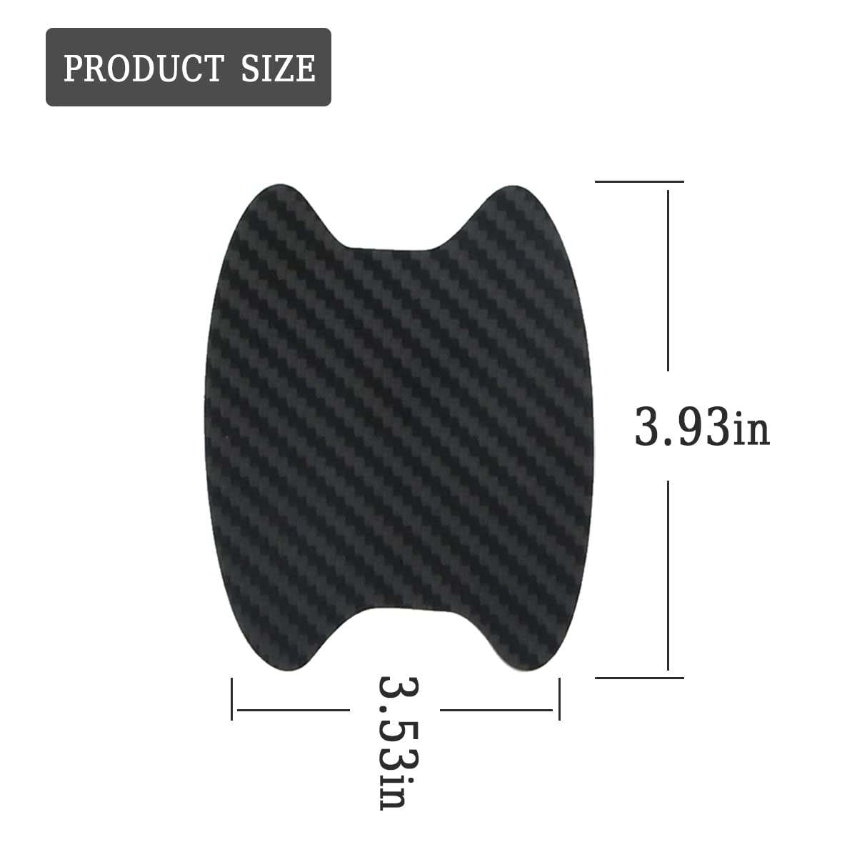 4Pcs Sticker, Carbon Fiber Anti-Scratches Car Door Cup Protector, Non-Marking Auto Door Handle Protective Film, Universal For Most Car Handles (Black/4Pcs)