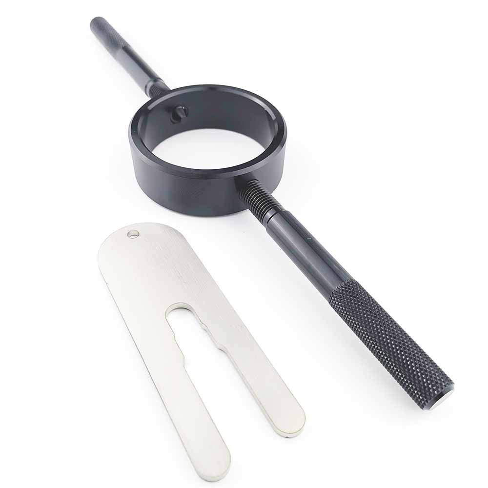 UNIVERSAL MOTORCYCLE FORK SPRING COMPRESSOR TOOL KIT WORKS WITH MOST UPSIDE DOWN SREETBIKE FORKS MADE FROM AIRCRAFT GRADE 6061 A