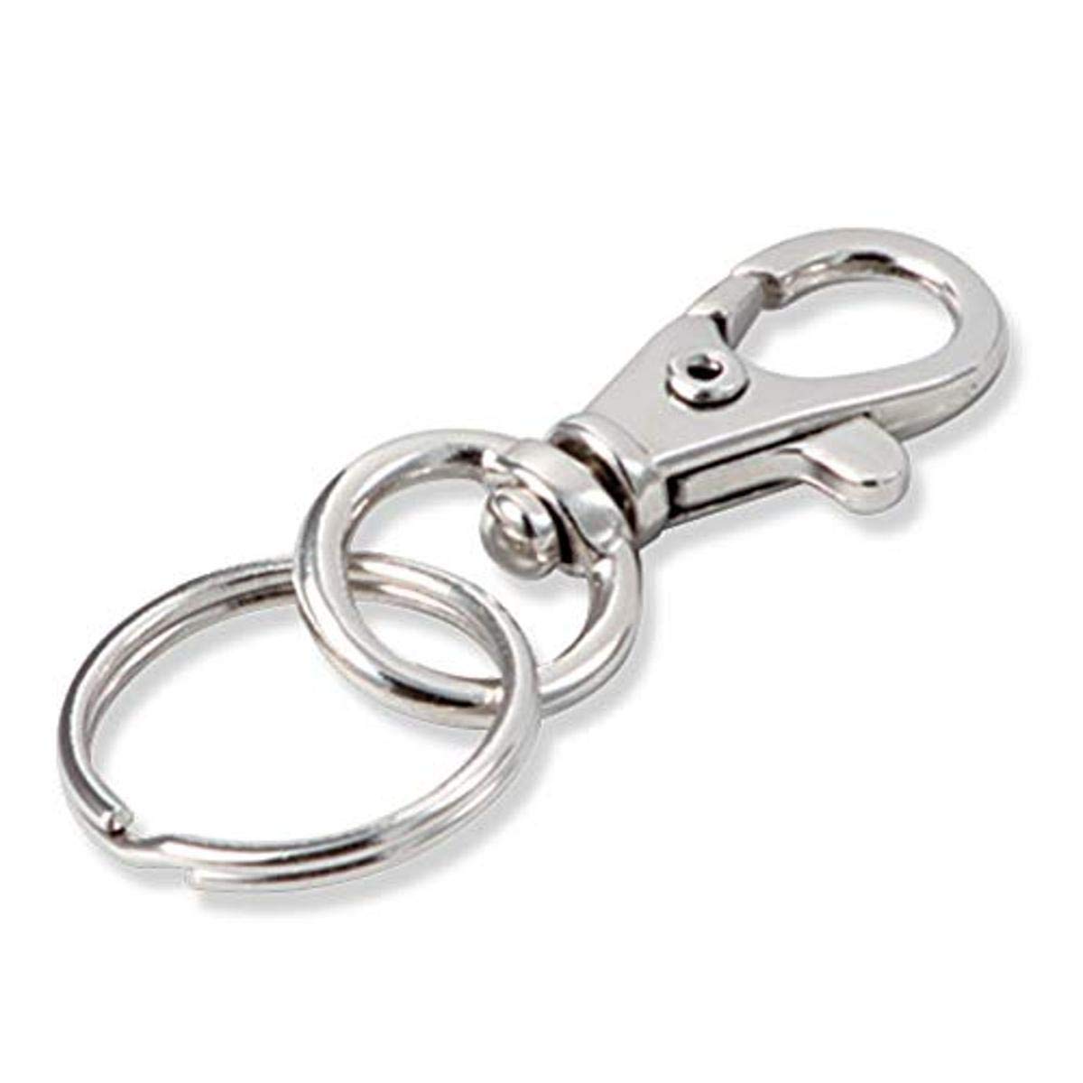 Lucky Line Mini Trigger Snap, Nickel Plated Zinc with Split Ring (44301)