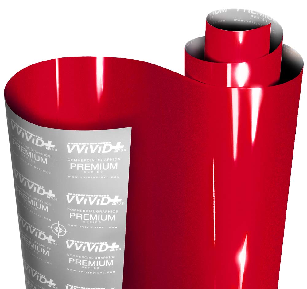 Vvivid+ Ultra Gloss Metallic Candy Red Vinyl Car Wrap Premium Paint Replacement Film Roll With Nano Air Release Technology (1.5F