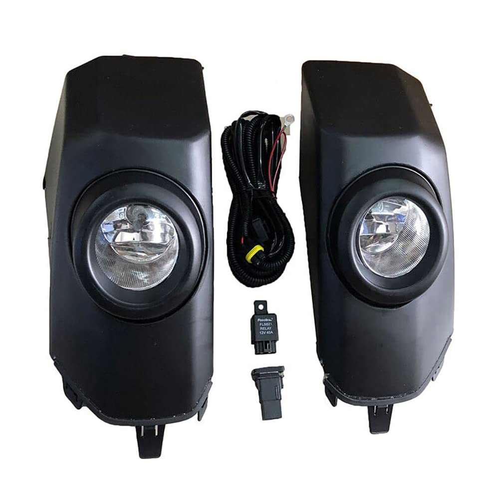 JESYMBX Front Bumper Fog Light DRL for Toyota FJ Cruiser 2007-2017, Black, 1 Pair, Model RiXD-K698-BlackA