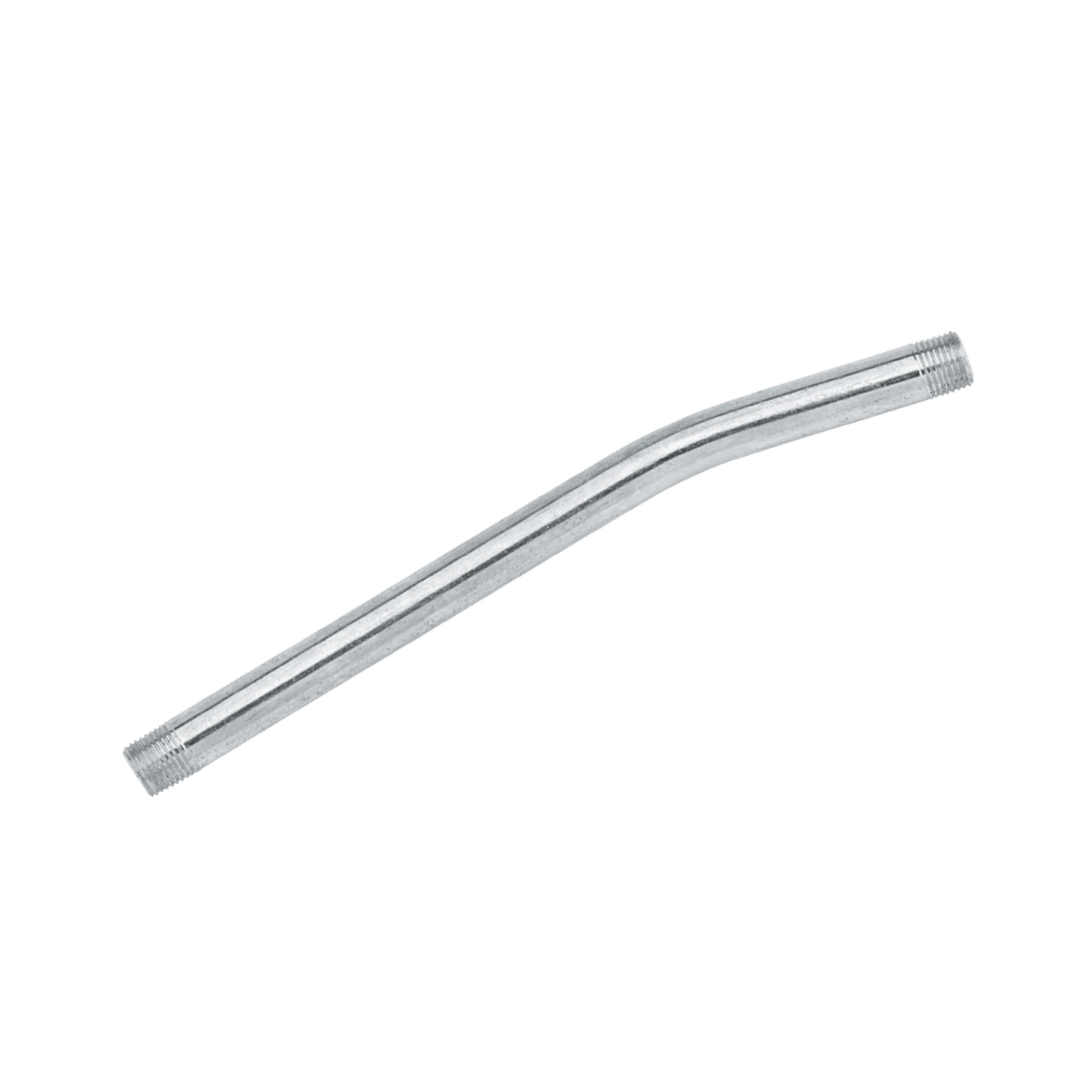 Lumax Lx-1424 Silver 6 Inch Long 1/8'' Npt Grease Gun Extension Pipe. It Has A 30 Degree Angle. Zinc Plated, Corrosion-Resistant