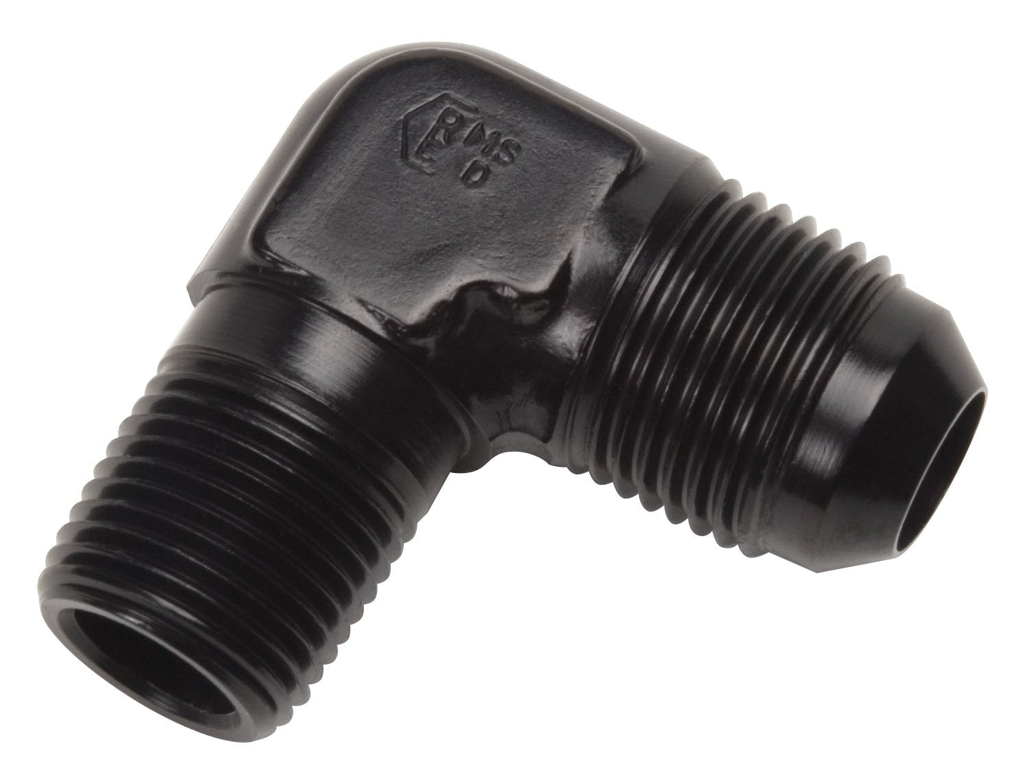 Edelbrock 660883 Elbow, 90-Deg X #10 Flare X 1/2 Npt - Black