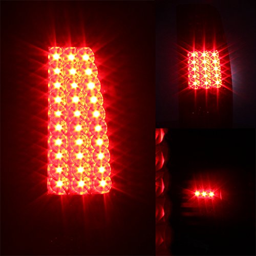 Akkon - For 03-06 Chevy Silverado 04-06 Gmc Sierra Pickup Truck Black Smoke Led Tail Lights Brake Lamps Pair
