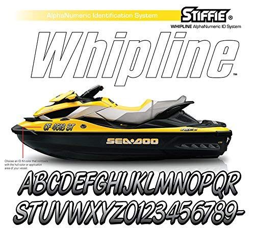 STIFFIE Whipline Yellow/Green 3'' Boat & PWC Registration Decals  Numbers Letters Stickers