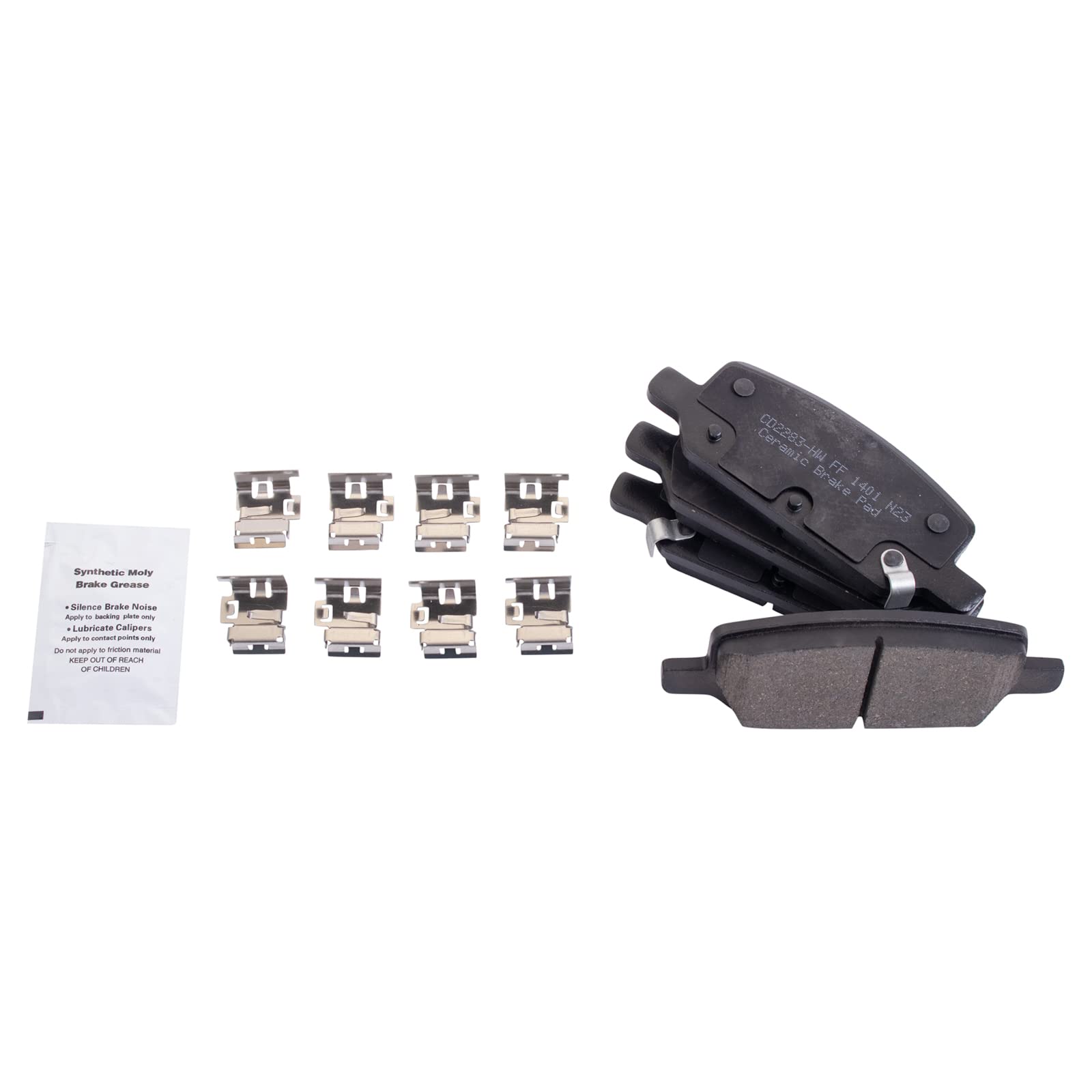 TRQ Rear Brake Pads Ceramic Compatible with 2017-2020 Tesla 3
