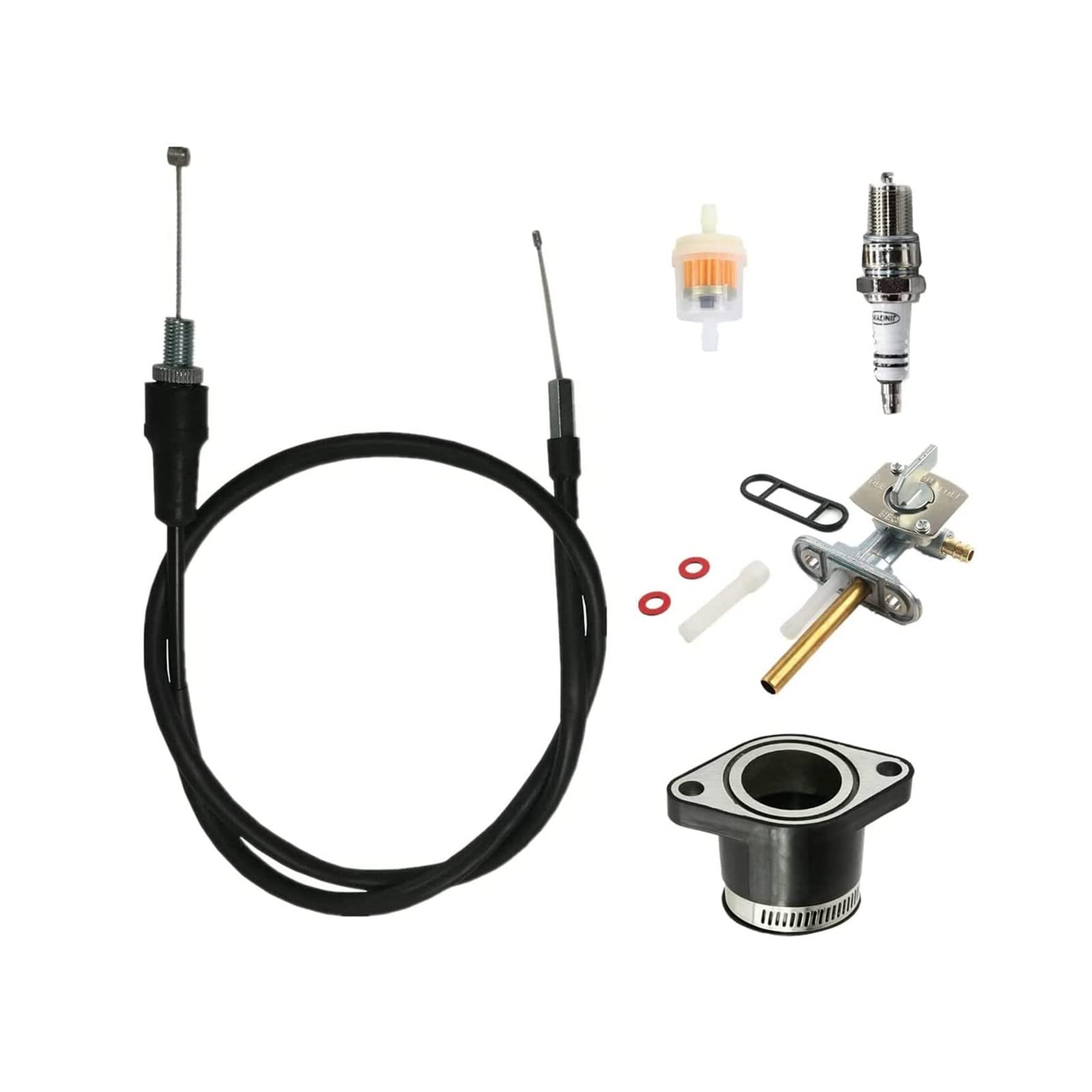 WHFZN Kodiak 450 Carburetor for Yamaha YFM450 ATV 2003-2006 with Intake Boot Joint & Throttle Cable