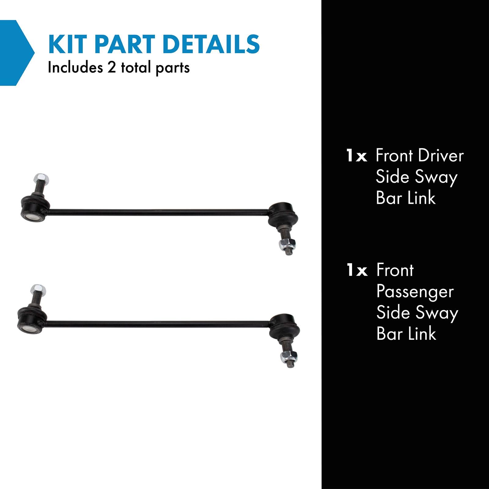 Trq Front Sway Bar Stabilizer Link Set Compatible With 2020-2022 Hyundai Palisade 2022 Santa Cruz 2019-2022 Santa Fe 2016-2021 K