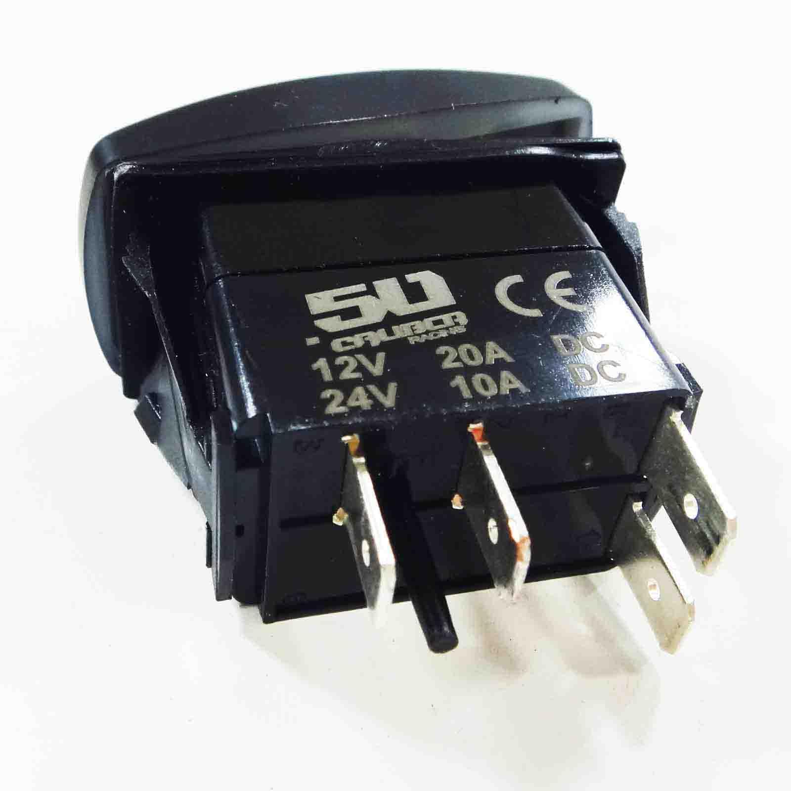 50 Caliber Racing Rocker Switch Momentary/Off Led Backlit -Horny- Utv, Auto, Boat 20A 12V (5359A45Red)