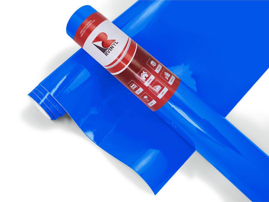 3M 2080 Series G47 Gloss Intense Blue - 5Ft X 6 '' - 2.5Sq Ft - Dual Cast Thick Vinyl Car Wrapping Film - Air Release Vehicle Sh