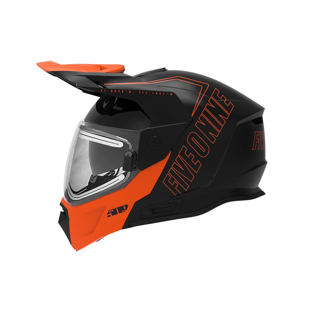 509 Delta R4 Ignite Snowmobile Helmet (Gloss Orange - Medium)
