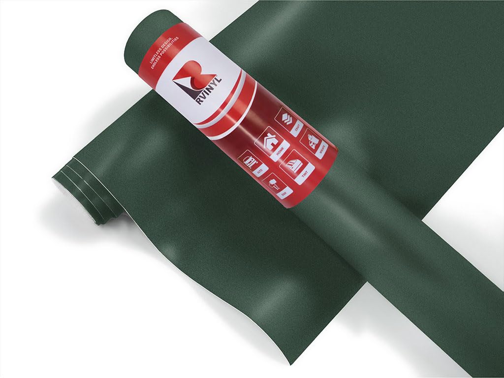 3M 2080 Series M206 Matte Pine Green Metallic Dual Cast Lustrous Vinyl Car Wrapping Film - 1Ft X 1Ft - 1Sq Ft - Bubble Free Vehi