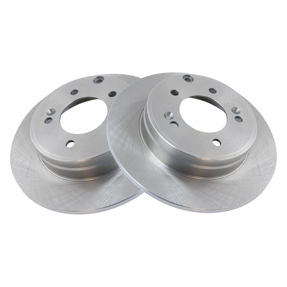 Trq Rear Brake Rotors Set Solid Compatible With 2009-2017 Hyundai Azera 2006-2019 Sonata 2014-2016 Kia Cadenza 2011-2019 Optima