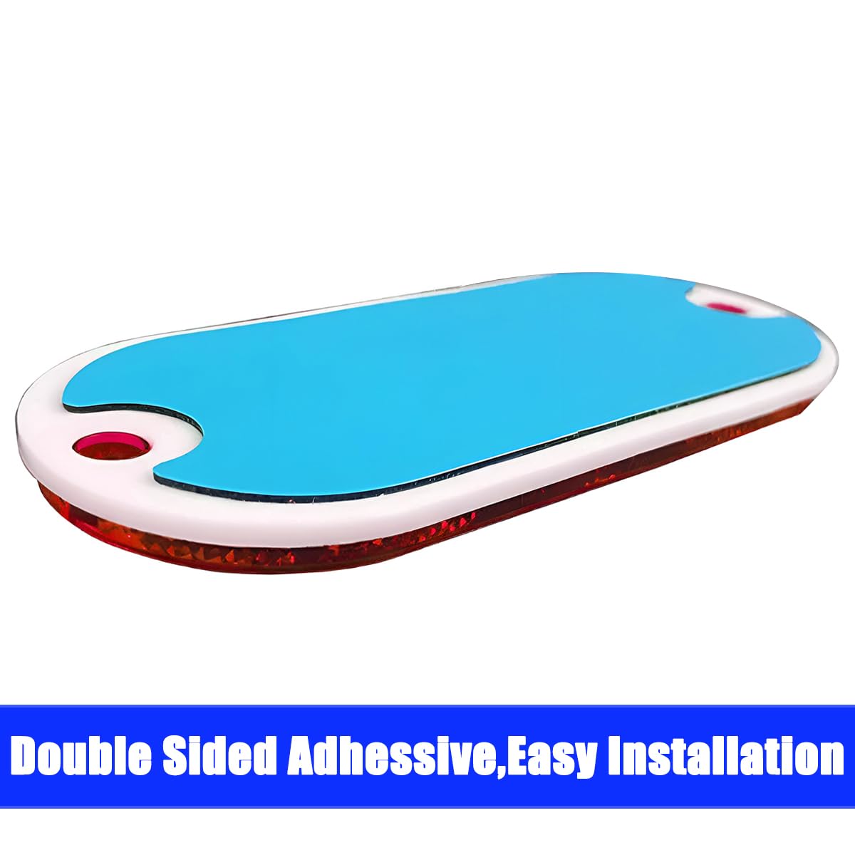 BESULEN Car Oval Reflectors, 10pcs Automotive Wheels Motorcycle Reflective Stickers, Self Adhesive Safety Reflectors for Roads,