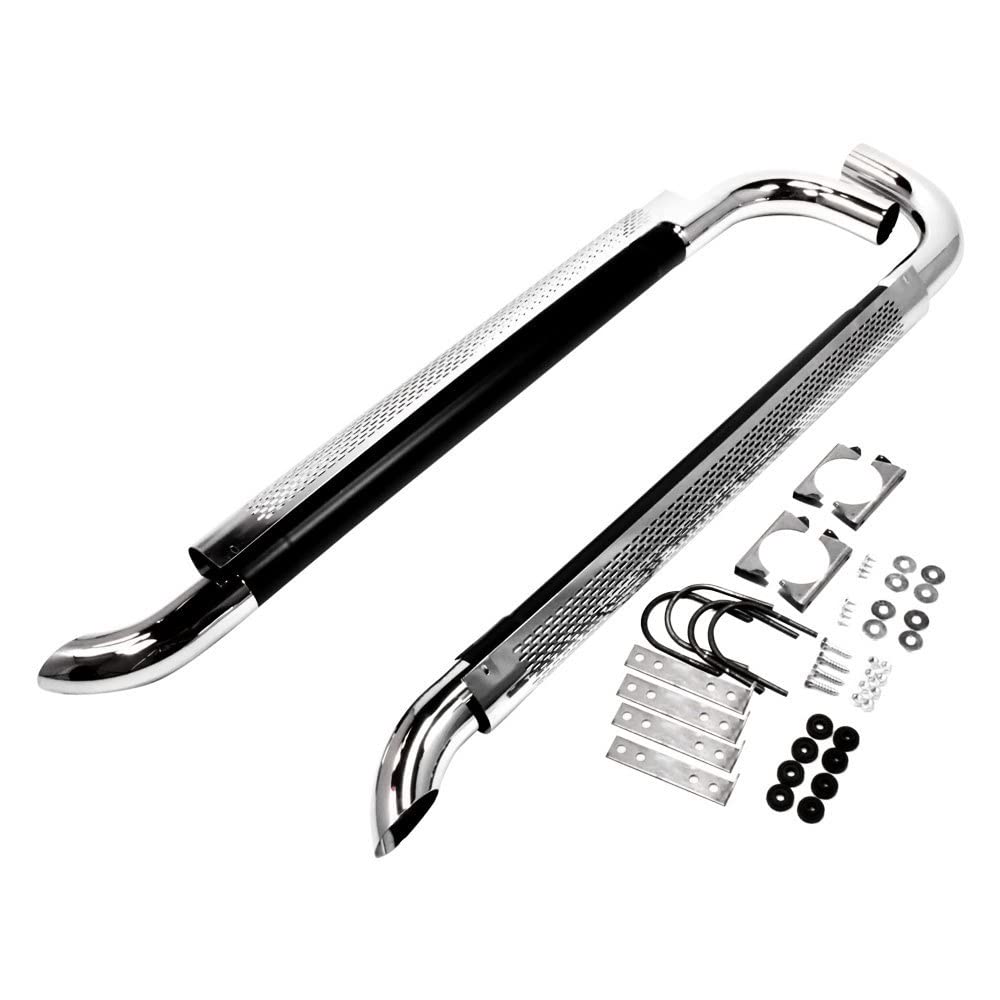 Patriot Exhaust H1060 Chrome Side Exhaust - 60" Silver Finish