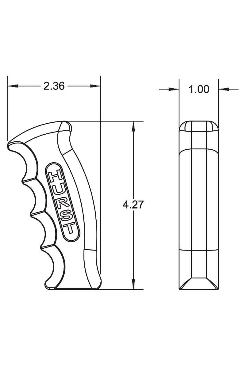 Hurst 1536010 Black Universal Pistol Grip Shift Handle