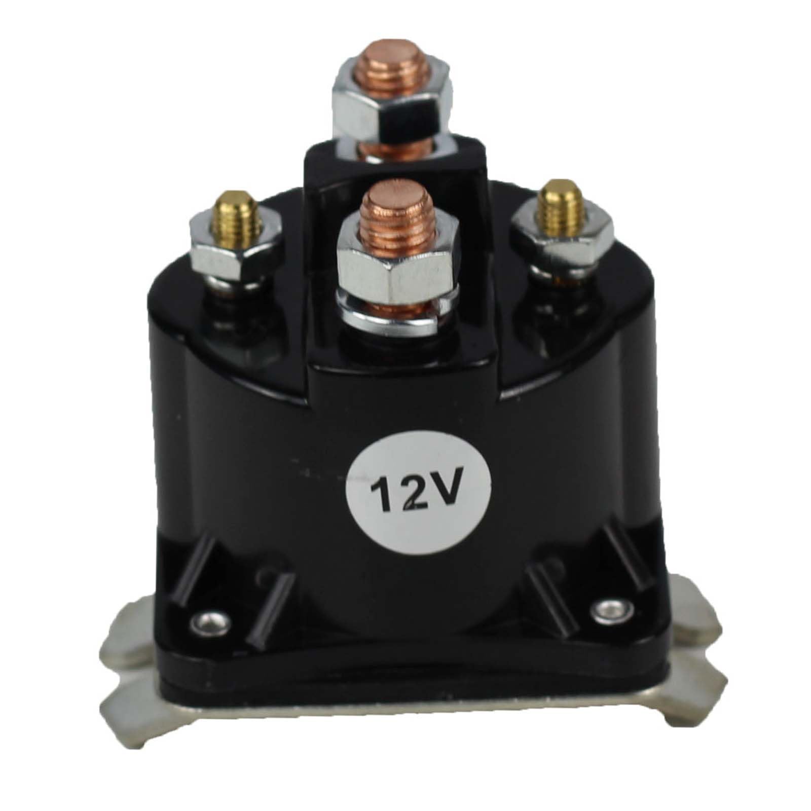Adorish Dump Trailer Solenoid Relay 12V 4 Terminal 100 AMP Intermittent Duty Black Plastic Replacement for Monarch Bucher SAZ4201GJ