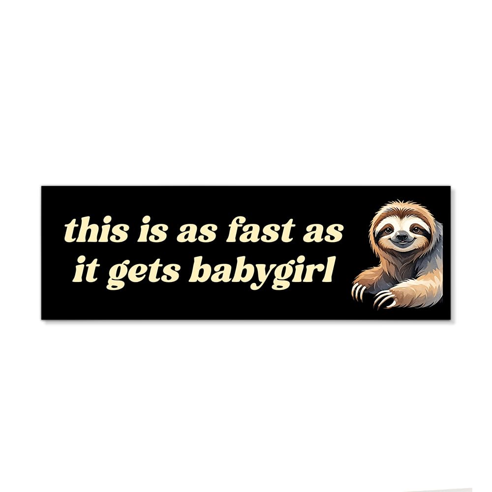 JMYROG This is As Fast As It Gets Babygirl Car Bumper Magnet Sticker, Anti Tailgating Bumper Magnet for Women, Funny Vehicle Car