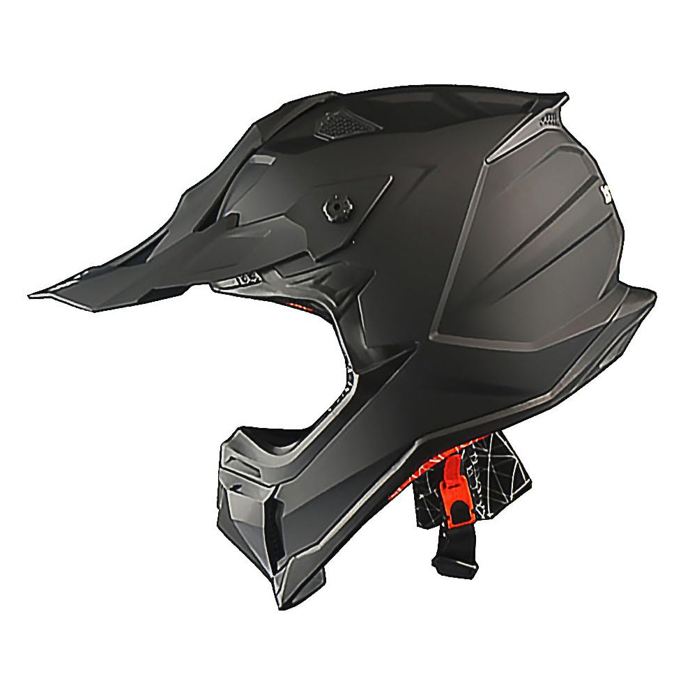 1Storm Adult Motocross Helmet JH601 - Large Matte Black Plastic ATV Dirt Bike BMX MX