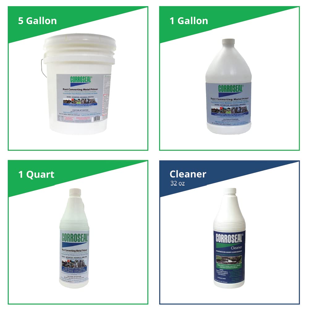 Corroseal 80022 Water-Based Rust Converter Application Cleaner - 1 Qt