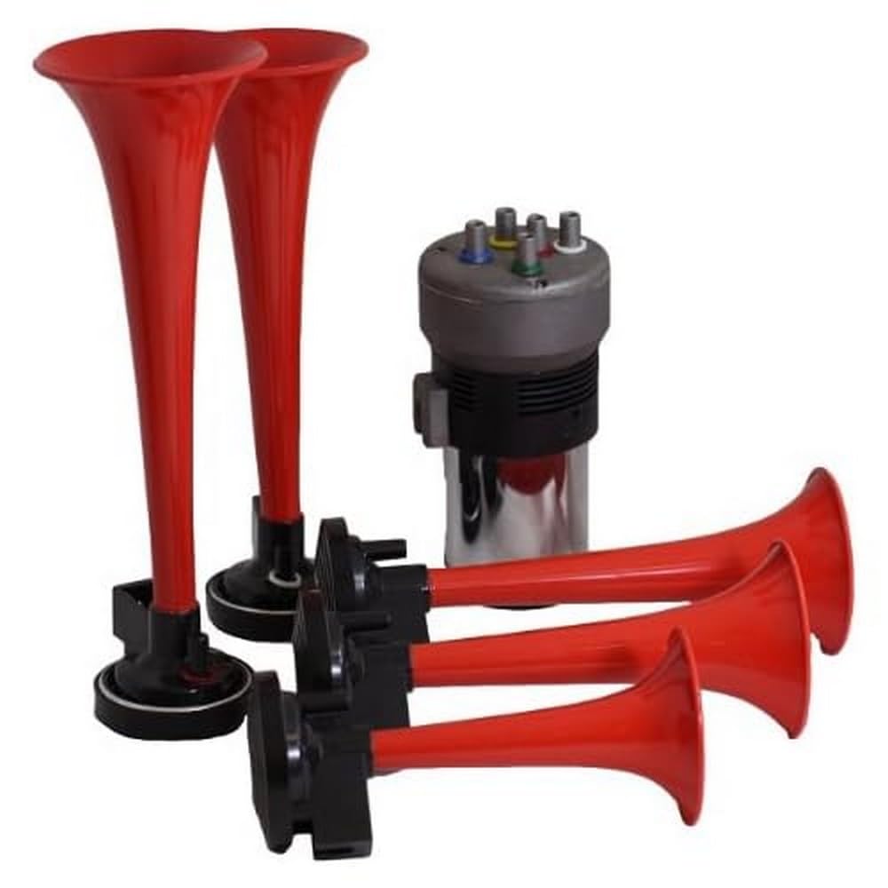 DS18 DS-ST1016R Musical 12 Volt Four Horns with Compressor and Hardware