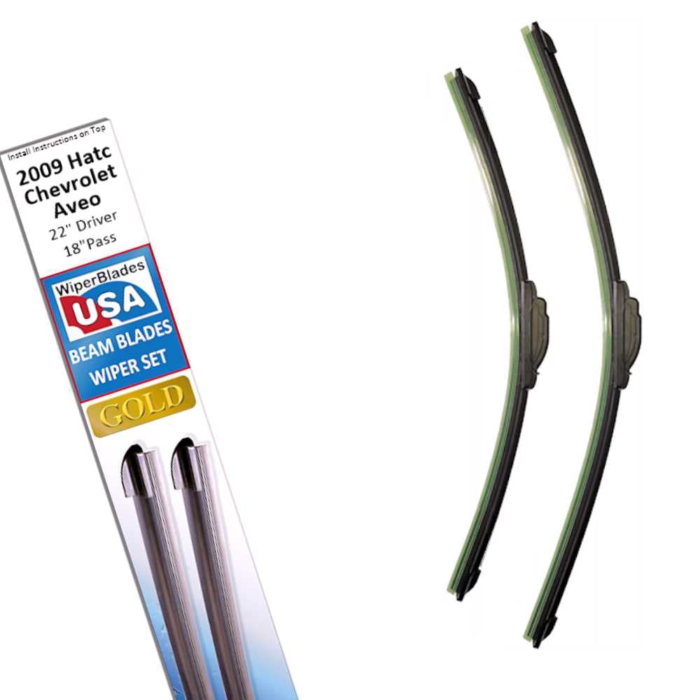 Beam Blade Wipers Set For 2009 Chevrolet Aveo Hatchback Replacement Set - Wiperbladesusa Gold Beam Wiper Blades Wipers Set