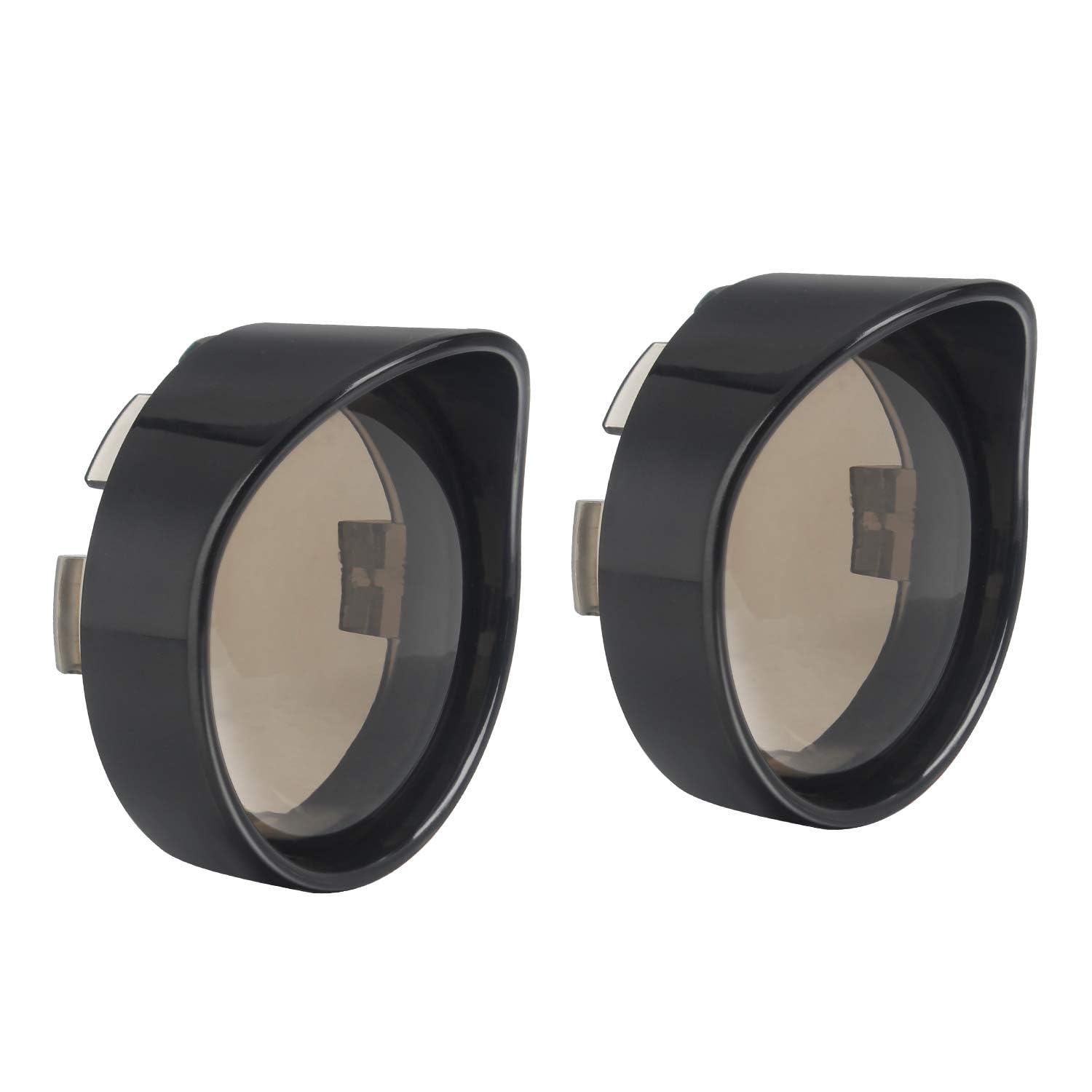 Nthreeauto 2 Inch Bullet Smoked Turn Signal Lens Cover With Black Visors Bezels Compatible With Harley Sportster Dyna Softail St