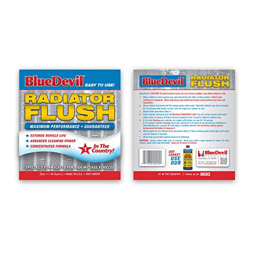 BlueDevil Products Radiator Flush - 1 Quart, Blue, Model 00204