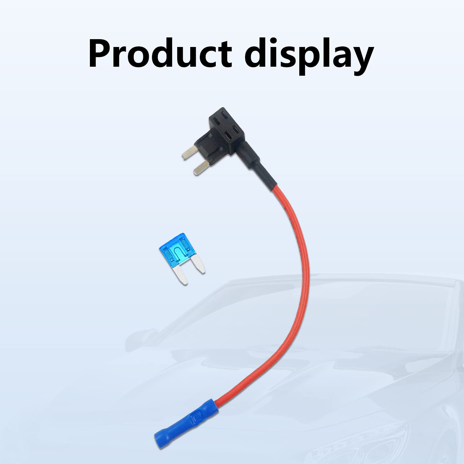 Jawmoy Pack-5 Car Fuse Adapter, 12V Car Add-A-Circuit Fuse, Copper Mini Automotive Fuse Connector For Most Cars Trucks Boats (Bl