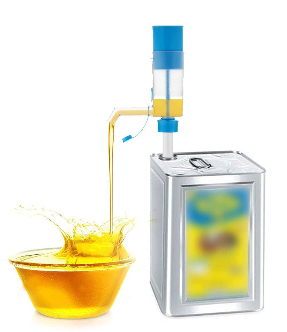 GET STAR Manual Hand Oil Pump for Kitchen Tin Cans Pumping Machine Automatic Bottle Fuel Transfer Oil Pump for 15 L Tin (Multi C