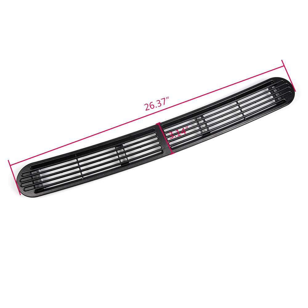PIT66 Black Dash Defrost Vent Cover Grille Panel for 1998-2005 Chevy S10, GMC Envoy, Jimmy, Oldsmobile - OEM 15046436