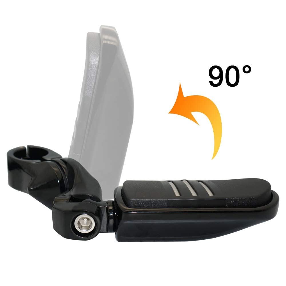 Fovplue 1.25'' Highway Pegs,Motorcycle Angled Adjustable Highway Footpegs For Harley Davidson Touring Road King Road Glide Stree