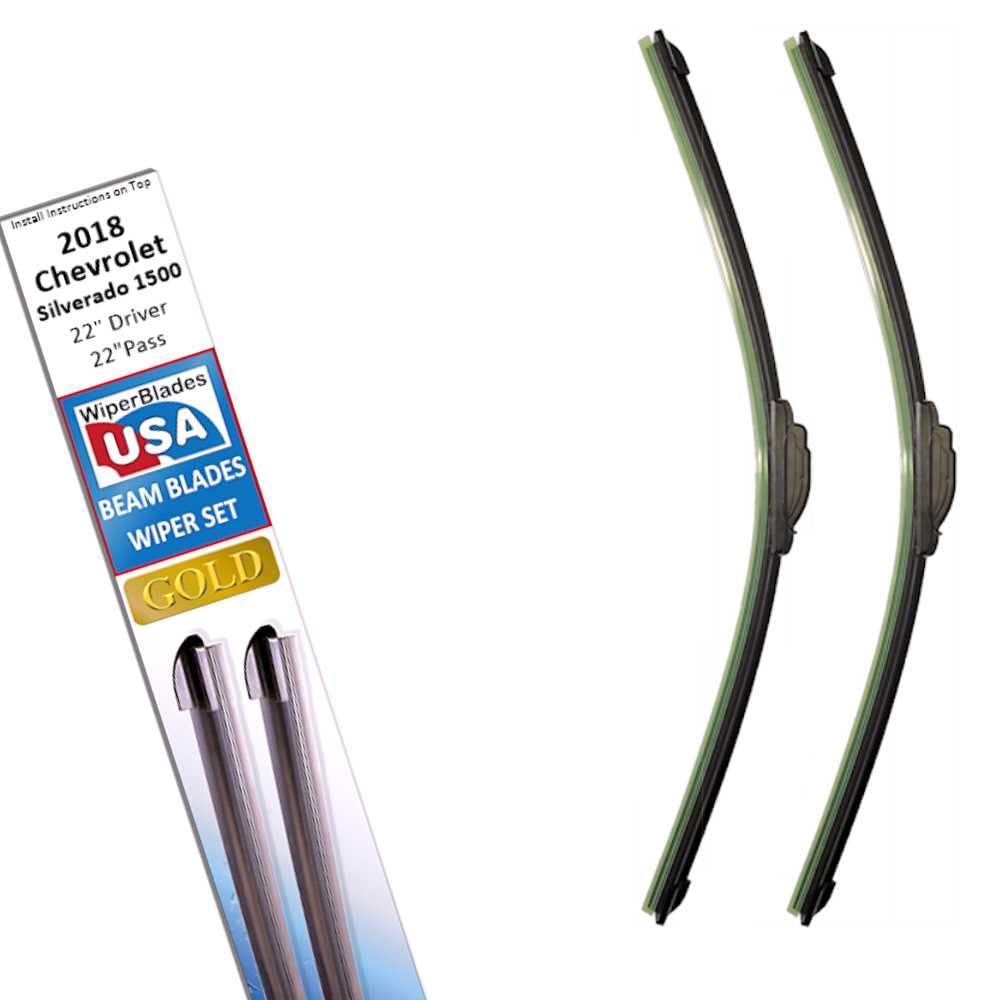 Beam Blade Wipers Set For 2018 Chevrolet Silverado 1500 Replacement Set - Wiperbladesusa Gold Beam Wiper Blades Wipers Set