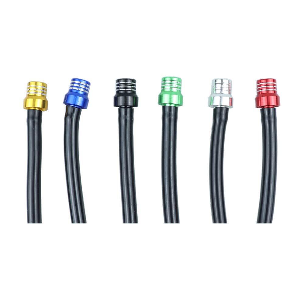 HARIFOGER 6pcs Red Universal Tank Gas Fuel Cap Valve Air Vent Breather Hose for 50cc-125cc Motorcycle ATV Dirt Bike