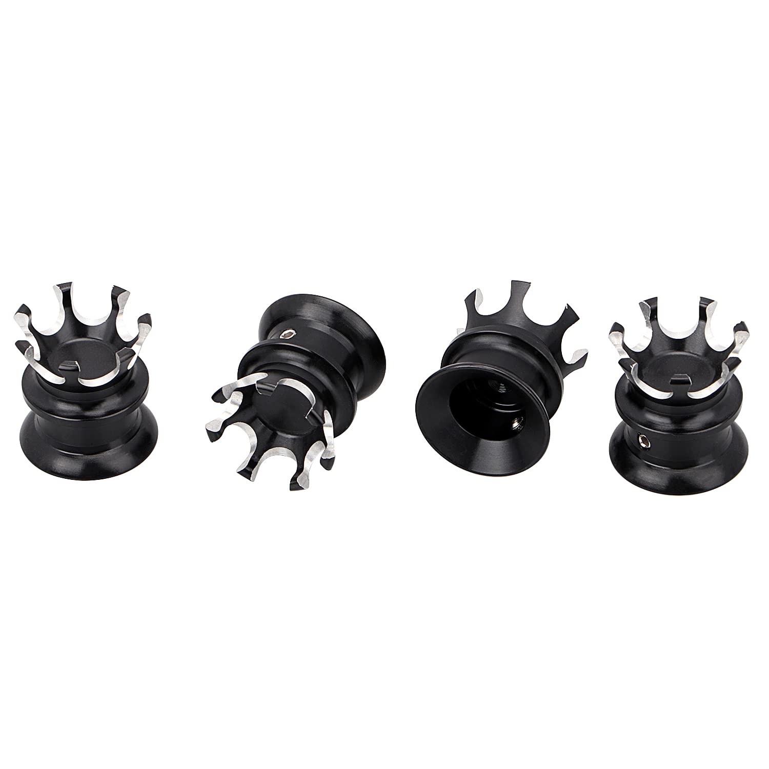 Xmmt Black Motorcycle Crown Head Bolt Covers Spark Plug Engine Topper Nut Cap For Harley Sportster 1986-2018 /Twin Cam 1999-2017