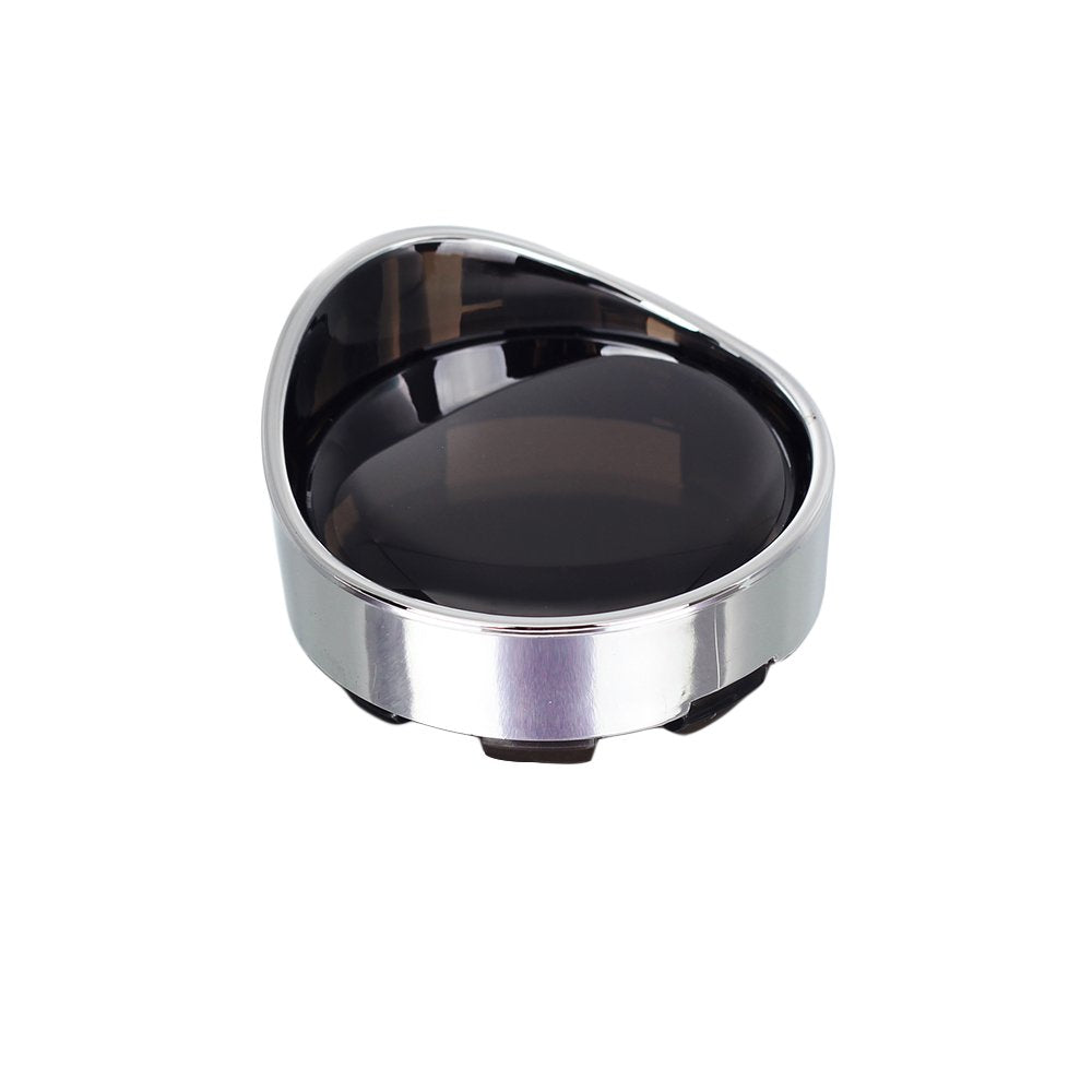 Nthreeauto Smoked Bullet Turn Signal Light Lens Cover With Chrome Visors Compatible With Harley Dyna Sportster Street Electra Gl