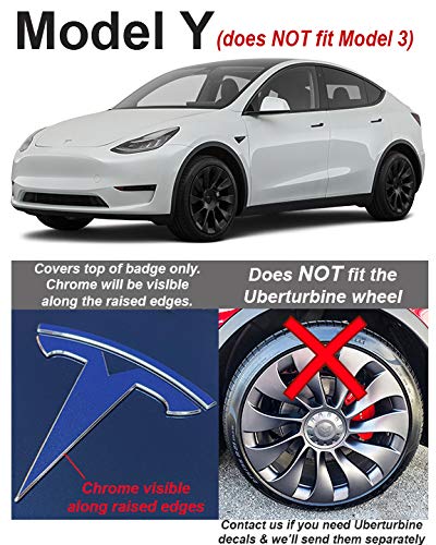 Custom Cut Graphics Logo Decal Stickers for Tesla Model Y (2020-2025) - 11-pc Set, Gloss Lime Green, Vinyl Material