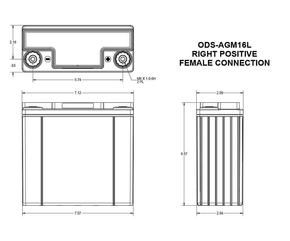 Odyssey Battery Ods-Agm16L Extreme Series Agm Battery