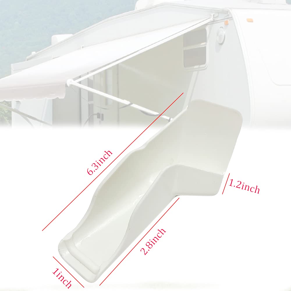 Fcouiid Rv Rain Gutter Spouts With Extensions - Roof Rail Gutter Drain Protect Accessories For Van, Travel Trailer, 2 Left & 2 R
