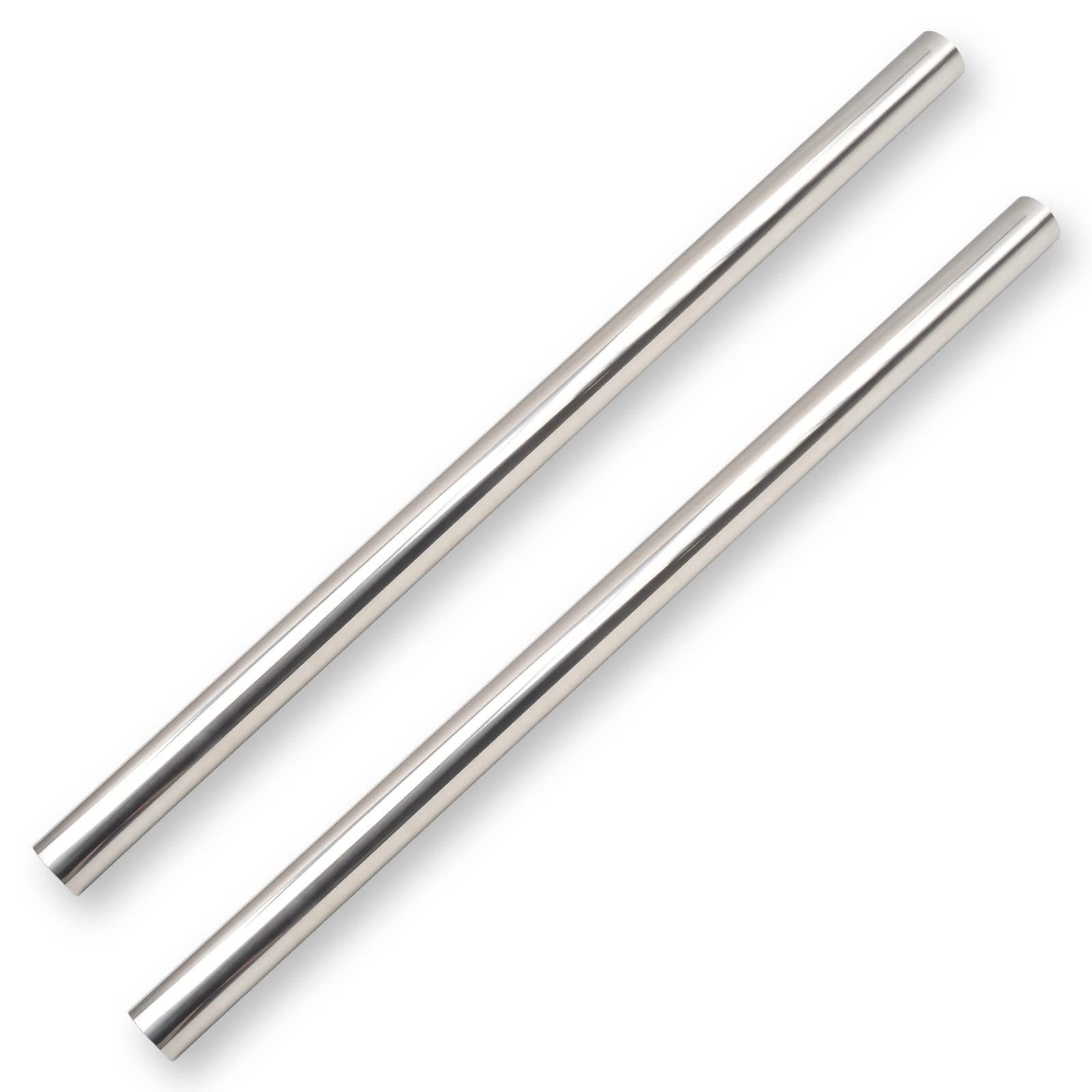Fgjqefg 2 Inch Straight Diy Custom Mandrel Exhaust Pipe Tube Pipe, 30 Inch Length, 2'' Od Mandrel Straight Pipe, T304 Stainless Steel, Universal Fitment - 2Pcs