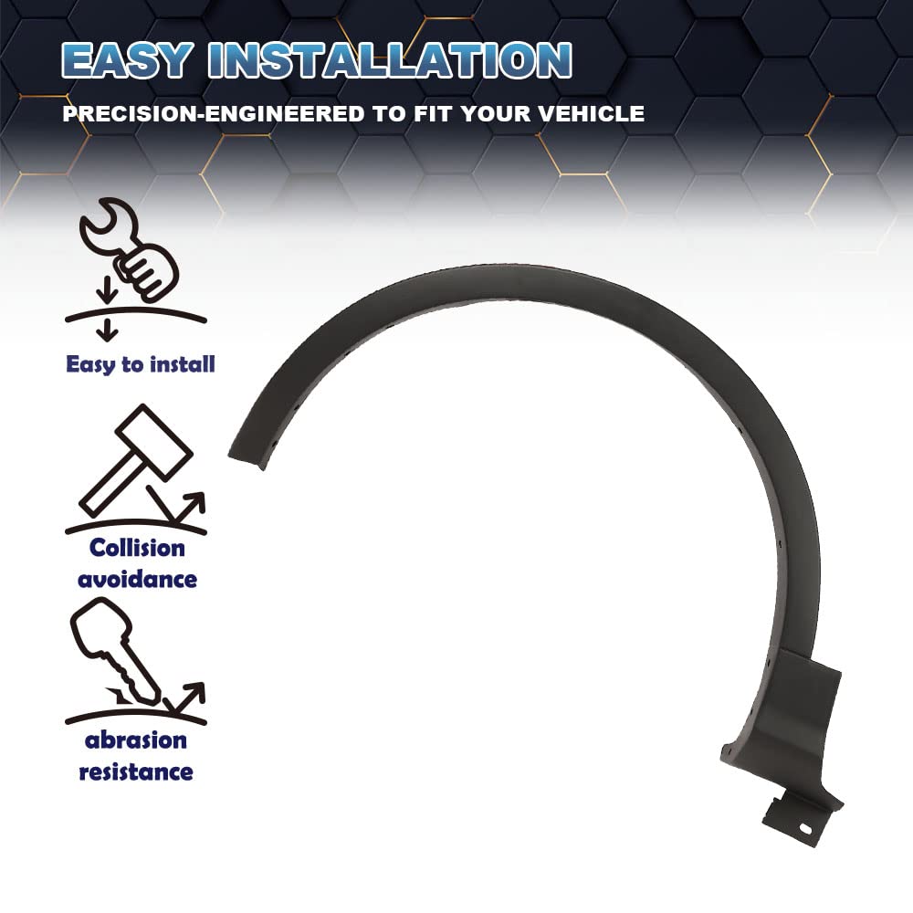 PIT66 Fender Flare,Compatible with 13-17 Ford Escape Wheel Well Arch Molding Front Left & Front Right CJ5Z-16268-AB