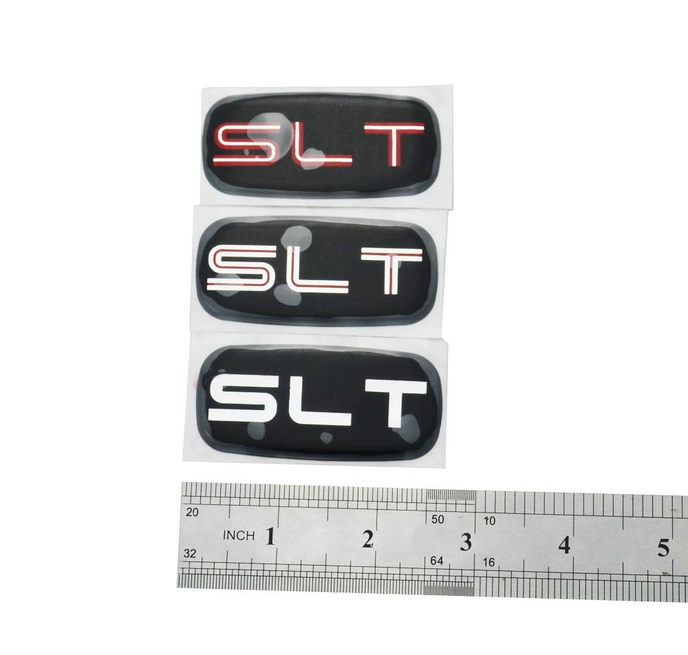 Aimoll 3D SLT Cab Emblem Badge Nameplate for 95-07 Yukon/Suburban/Sierra, Silver/Black Finish