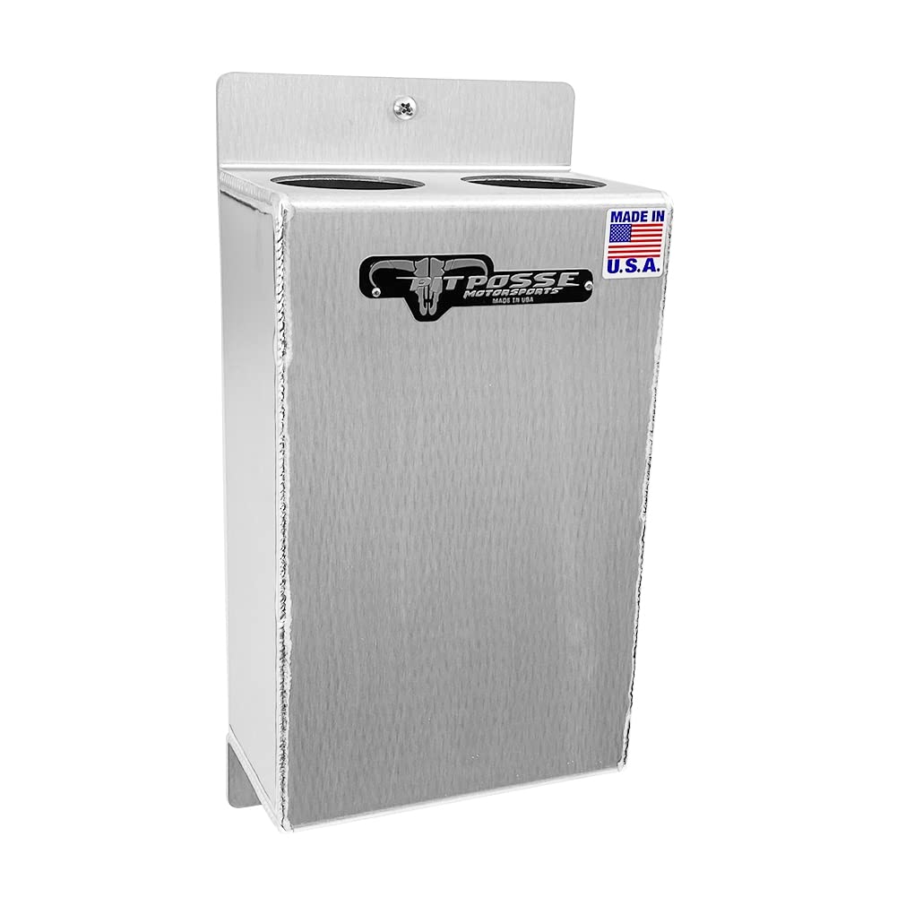 Pit Posse 468 Co2 Carbon Dioxide Bottle Rack Aluminum Trailer Wall Mount 2 Bay Holder Race Car Enclosed Trailer-Made In Usa