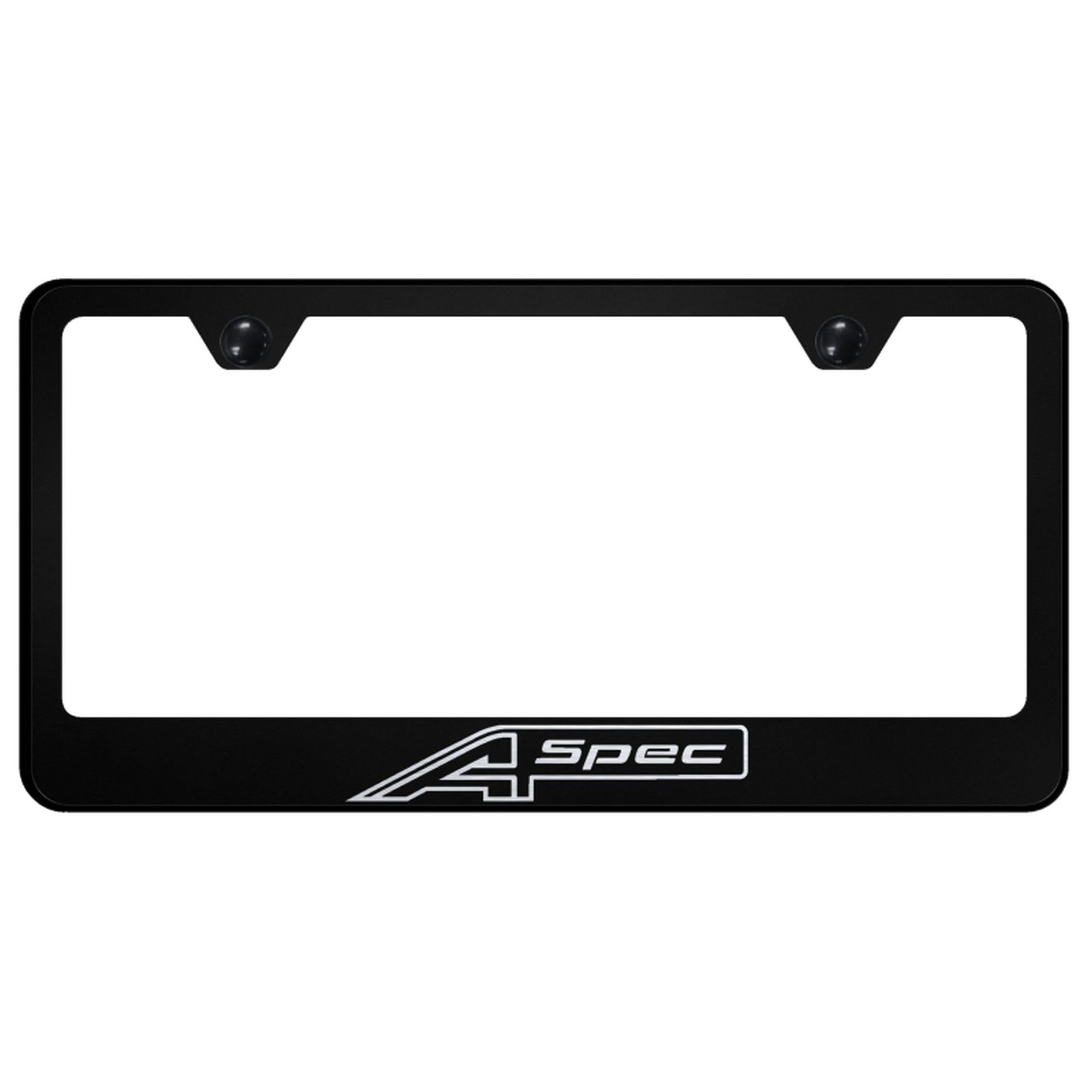 Au-Tomotive Gold Laser Etched License Plate Frame For Acura A-Spec (Black)