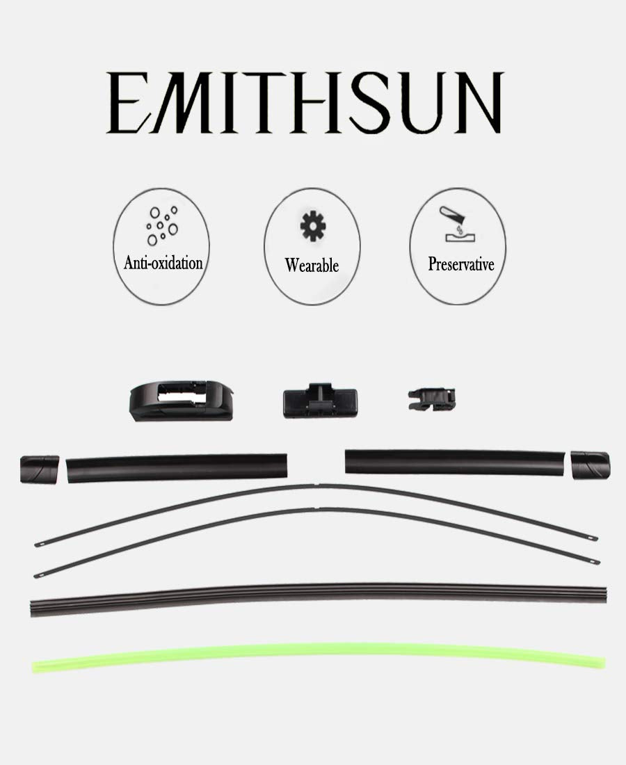 Emithsun Oem Quality Premium All-Season Windshield Wiper Blades Replacement For Infiniti Fx35 Fx45 2003-2008,Easy Diy Install 22'+20'+14'(Set Of 3)
