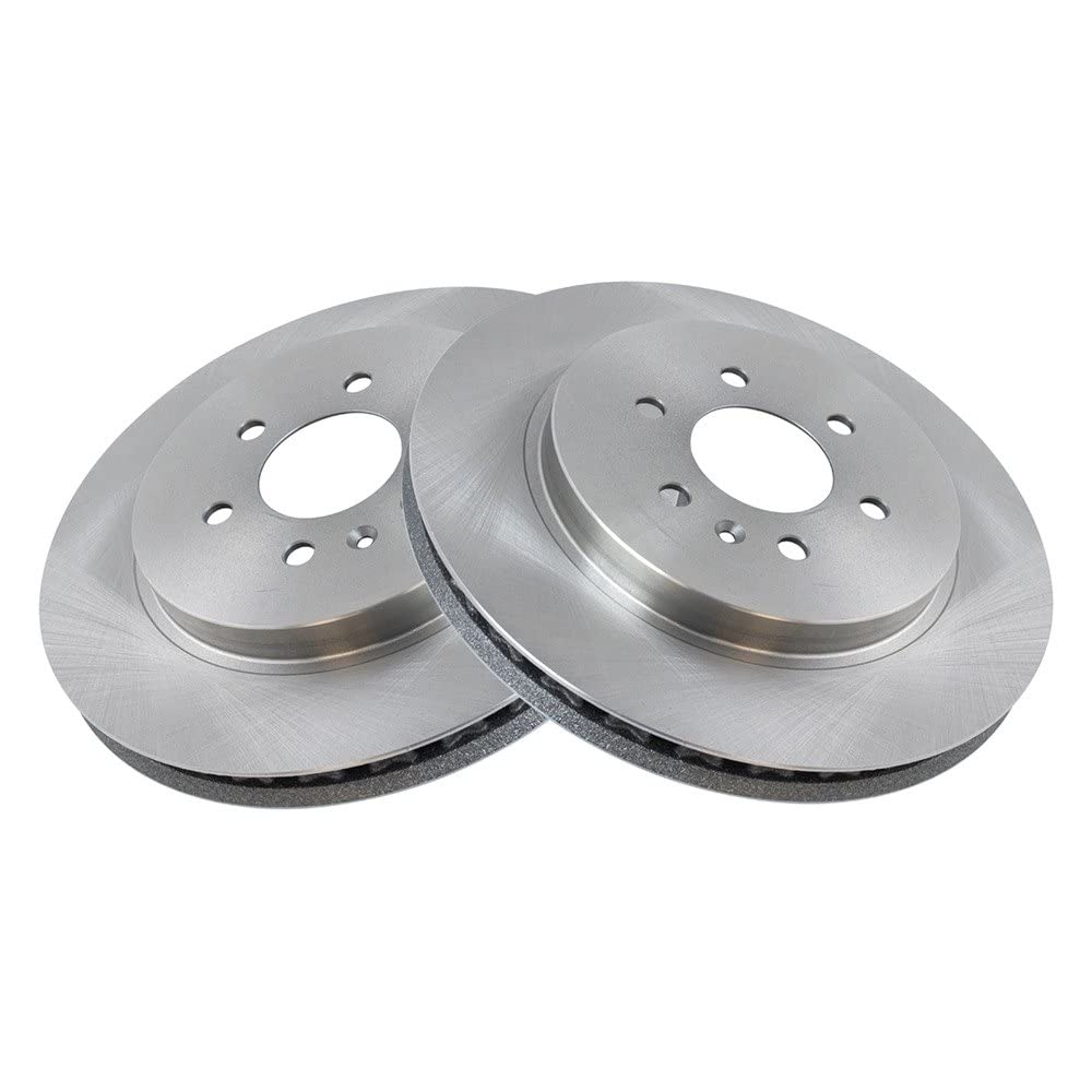 Trq Rear Brake Rotors Set Vented Compatible With 2004-2009 Cadillac Srx