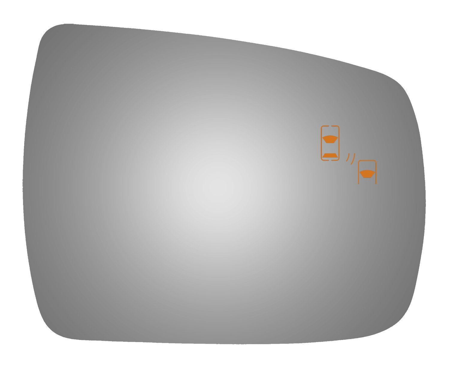 Burco 5601B Convex Passenger Side Power Replacement Mirror Glass With Lasered Holes To Use With Factory Blind Spot Detector For 2014-2015 Kia Sorento