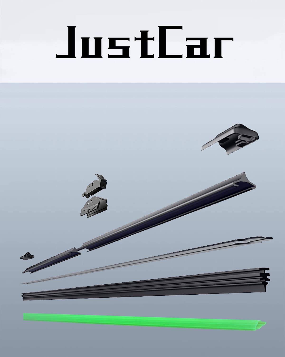 Justcar 3 Wipers Replacement For Toyota 4Runner 2003-2009, Windshield Wiper Blades Original Equipment Replacement - 22'/20'/12C' (Set Of 3) U/J Hook
