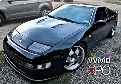Vvivid Black High Gloss Realistic Paint-Like Microfinish Vinyl Wrap Roll Xpo Air Release Technology (10Ft X 5Ft)