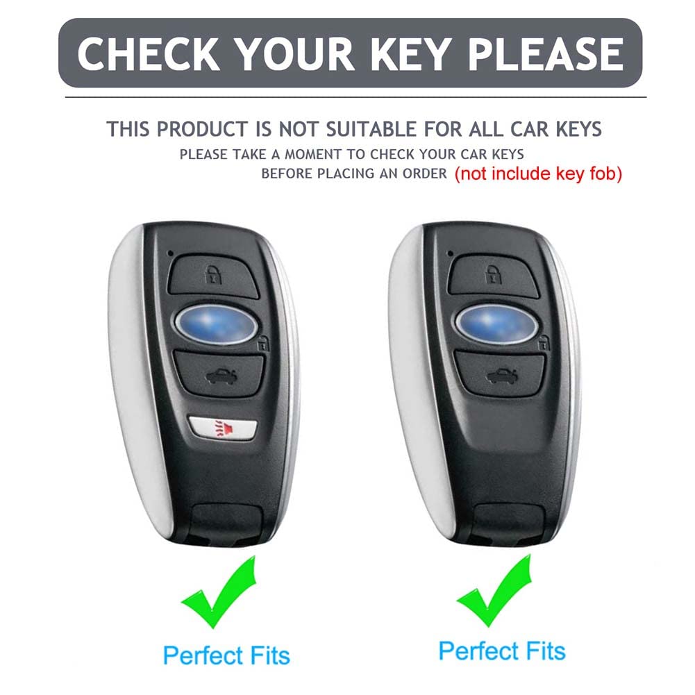 Cacacar For Subaru Key Fob Cover With Keychain, For Forester Outback Brz Legacy Crosstrek Premium Soft Tpu 360 Degree Protection